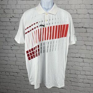 NWD Adidas Golf White Adizero Modern Fit Performance Button Polo Shirt Size XL